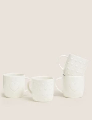 Set of 4 Mixed Heart Mugs 21.60 €