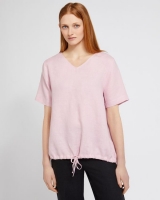 Dunnes Stores  Carolyn Donnelly The Edit Pink V-Neck Drawstring Top