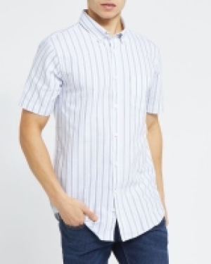 Slim Fit Short-Sleeved Oxford Stripe Shirt 3.00 €