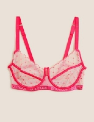 Boutique Lucia Heart Embroidered Full Cup Bra F-H