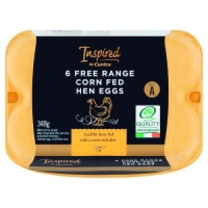 INSPIRED BY CENTRA FREE RANGE CORN FED EGGS 6PCE