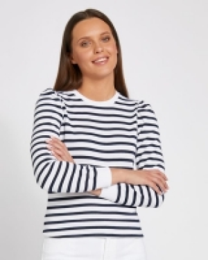 Savida Striped Puff Sleeve Sweatshirt 10.00 €