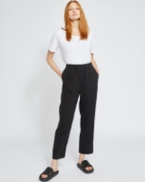 Dunnes Stores  Carolyn Donnelly The Edit Black Linen Trousers