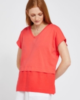 Dunnes Stores  Carolyn Donnelly The Edit Red Dropped Shoulder Top