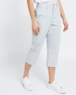 Poplin Cropped Trousers