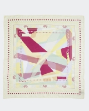 Dunnes Stores  Paul Costelloe Studio Printed Silk Scarf in Yellow