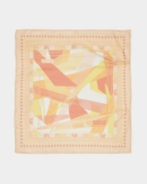 Dunnes Stores  Paul Costelloe Studio Printed Silk Scarf in Orange