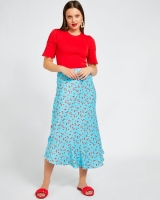 Dunnes Stores  Savida Flower Print Satin Skirt