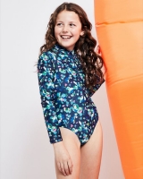 Dunnes Stores  Leigh Tucker Willow Sunny Long-Sleeved Swimsuit (2-14 years)