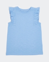 Dunnes Stores  Frilled Slub Vest (2-10 years)
