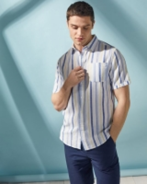 Regular Fit Linen Blend Short-Sleeved Shirt 7.00 €