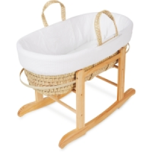 Aldi  White Moses Basket & Rocking Stand