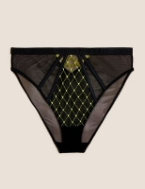 Boutique Lucia Heart Embroidery High Leg Knickers