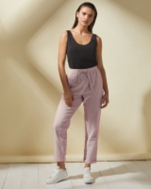Relaxed Linen Pull-On Trousers