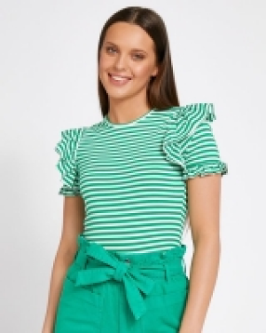 Dunnes Stores  Savida Frilled Sleeve Fleur Top