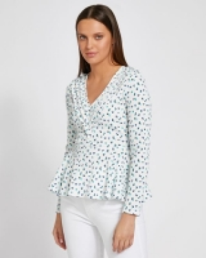 Dunnes Stores  Savida Print Jersey V-Neck Top