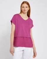 Dunnes Stores  Carolyn Donnelly The Edit Magenta Dropped Shoulder Top