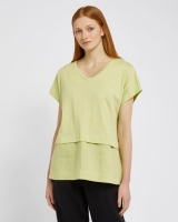 Dunnes Stores  Carolyn Donnelly The Edit Lime Dropped Shoulder Top