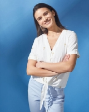 Printed Tie Knot Blouse 5.00 €