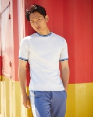 Grey Smart Ringer Tee