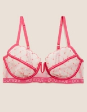 Boutique Lucia Heart Embroidery Full Cup Bra A-E