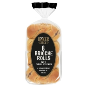 Baker Street Brioche Rolls with Choc Chips 8 Pack