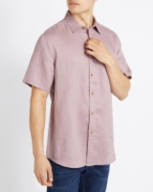 Regular Fit 100% Linen Solid Short-Sleeved Shirt 5.00 €