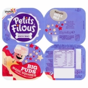 Yoplait Petits Filous Strawberry & Vanilla Yogurt 4 Pack 320