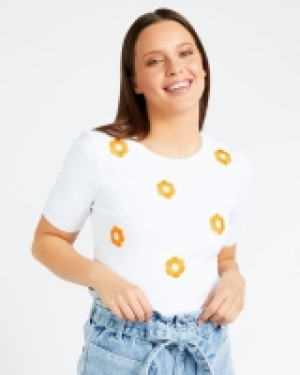 Dunnes Stores  Savida Embellished Flower Jumper