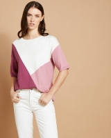Dunnes Stores  Paul Costelloe Studio Colour Block Knit in Pink
