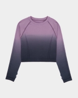 Dunnes Stores  Seamless Long-Sleeved Ombré Top (9-14 years)