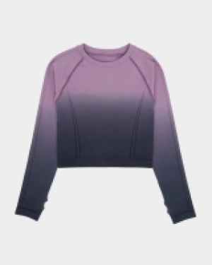 Seamless Long-Sleeved Ombré Top (9-14 years)