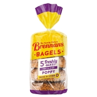 SuperValu  Brennans Poppy Seed Bagels 5 Pack