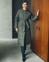 Dunnes Stores  Gallery Collarless Belted Coat