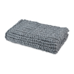 Aldi  Dark Grey Chunky Knit Throw