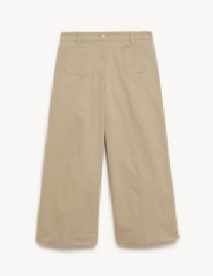 Marks and Spencer Jaeger Cotton Rich Wide Leg Chinos