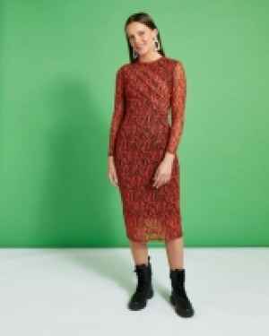 Dunnes Stores  Savida Mesh Gathered Front Midi Dress