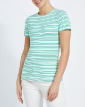 Short-Sleeved Stripe Stretch T-Shirt