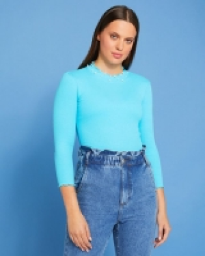 Dunnes Stores  Savida Pearl Neck Top