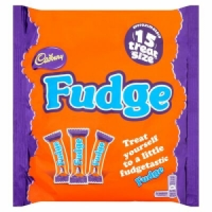 CADBURY FUDGE CHOCOLATE BARS TREATSIZE BAG 202G