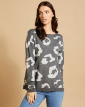 Dunnes Stores  Paul Costelloe Living Studio Grey Animal Boatneck