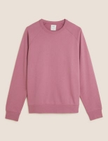 Marks and Spencer M&s Collection Pure Cotton Raglan Crew Neck Sweatshirt