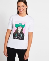 Dunnes Stores  Savida Cowgirl Graphic T-Shirt