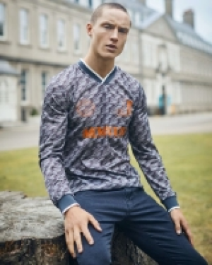 Paul Galvin Long-Sleeved Printed Poly Top