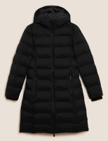 Marks and Spencer Goodmove Zip Up Padded Hooded Longline Coat