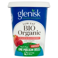 SuperValu  Glenisk Organic Low Fat Peach & Raspberry Yogurt