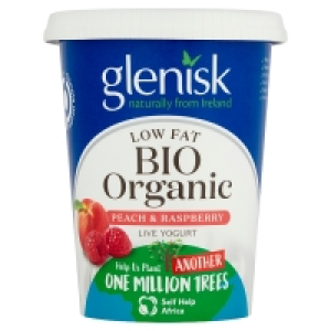 Glenisk Organic Low Fat Peach & Raspberry Yogurt