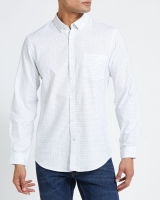 Dunnes Stores  Slim Fit Long-Sleeved Oxford Print Shirt
