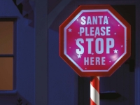 Lidl  Santa Please Stop Here Stake