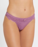 Dunnes Stores  Alice Satin Thong With Lace Details